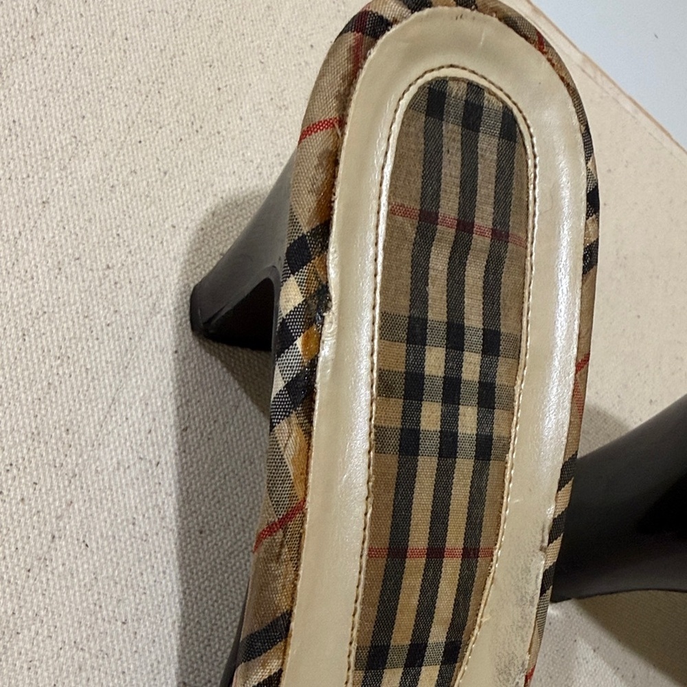 NFINITY Vintage Plaid Women's Mules Size 9.5 M | 2.5”-3” Heels - Picture 5 of 12